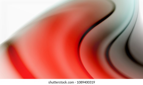 Swirl fluid flowing colors motion effect, holographic abstract background. Vector illustration