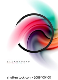 Efecto de movimiento de flujo de fluidos de fluidos de fluidos de fluidos, fondo holográfico abstracto. Ilustración del vector