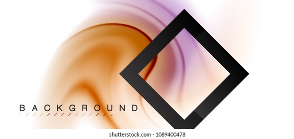Swirl fluid flowing colors motion effect, holographic abstract background. Vector illustration