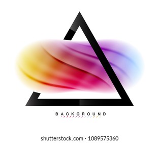 Swirl fluid flowing colors motion effect, holographic abstract background. Vector illustration