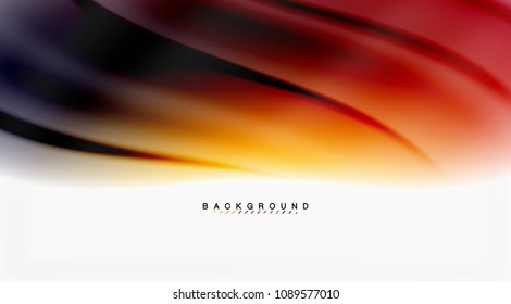Swirl fluid flowing colors motion effect, holographic abstract background. Vector illustration