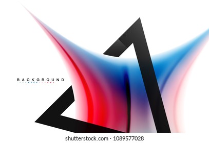 Swirl fluid flowing colors motion effect, holographic abstract background. Vector illustration
