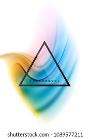 Swirl fluid flowing colors motion effect, holographic abstract background. Vector illustration