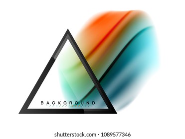 Swirl fluid flowing colors motion effect, holographic abstract background. Vector illustration