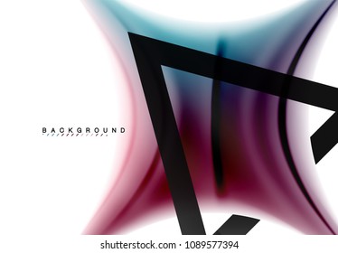 Swirl fluid flowing colors motion effect, holographic abstract background. Vector illustration