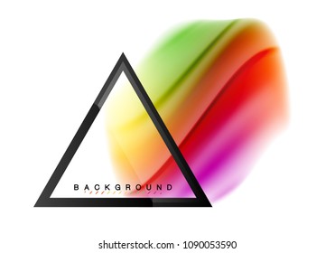 Swirl fluid flowing colors motion effect, holographic abstract background. Vector illustration