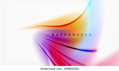 Swirl fluid flowing colors motion effect, holographic abstract background. Vector illustration