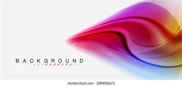 Swirl fluid flowing colors motion effect, holographic abstract background. Vector illustration