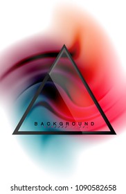 Swirl fluid flowing colors motion effect, holographic abstract background. Vector illustration