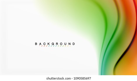 Efecto de movimiento de flujo de fluidos de fluidos de fluidos de fluidos, fondo holográfico abstracto. Ilustración del vector