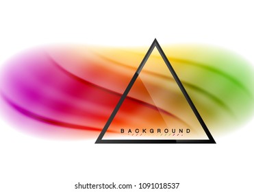 Swirl fluid flowing colors motion effect, holographic abstract background. Vector illustration