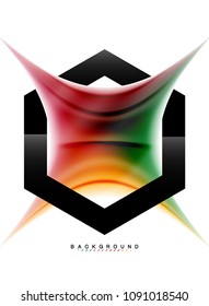 Swirl fluid flowing colors motion effect, holographic abstract background. Vector illustration
