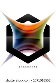 Efecto de movimiento de flujo de fluidos de fluidos de fluidos de fluidos, fondo holográfico abstracto. Ilustración del vector