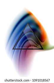 Swirl fluid flowing colors motion effect, holographic abstract background. Vector illustration