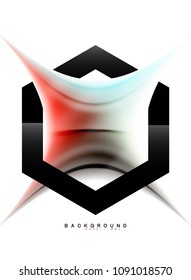 Efecto de movimiento de flujo de fluidos de fluidos de fluidos de fluidos, fondo holográfico abstracto. Ilustración del vector