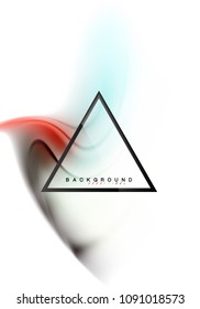 Swirl fluid flowing colors motion effect, holographic abstract background. Vector illustration