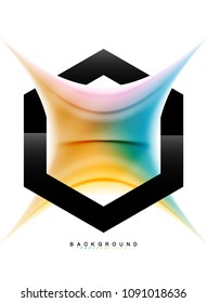 Swirl fluid flowing colors motion effect, holographic abstract background. Vector illustration