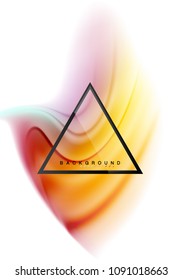 Swirl fluid flowing colors motion effect, holographic abstract background. Vector illustration