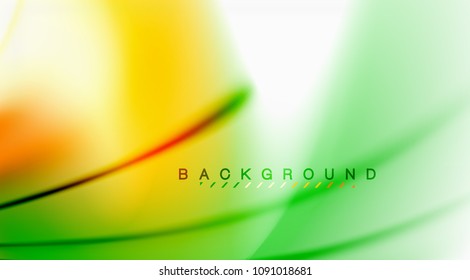 Swirl fluid flowing colors motion effect, holographic abstract background. Vector illustration