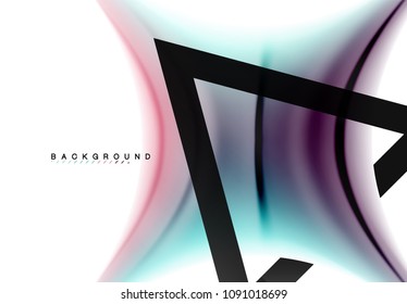 Swirl fluid flowing colors motion effect, holographic abstract background. Vector illustration