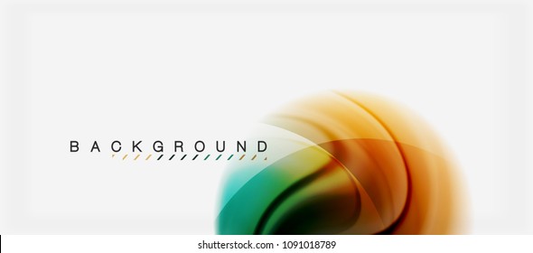 Swirl fluid flowing colors motion effect, holographic abstract background. Vector illustration