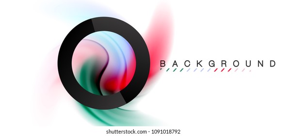 Swirl fluid flowing colors motion effect, holographic abstract background. Vector illustration