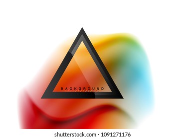 Swirl fluid flowing colors motion effect, holographic abstract background. Vector illustration