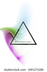 Efeito de movimento fluido de espiral, fundo abstrato holográfico. Ilustração vetorial