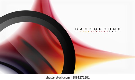 Swirl fluid flowing colors motion effect, holographic abstract background. Vector illustration