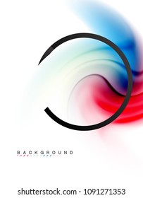 Swirl fluid flowing colors motion effect, holographic abstract background. Vector illustration
