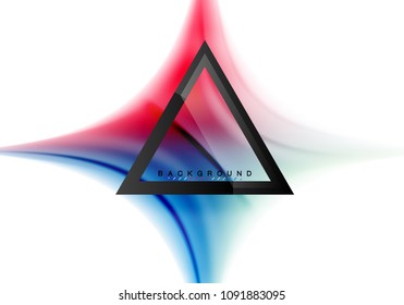 Swirl fluid flowing colors motion effect, holographic abstract background. Vector illustration
