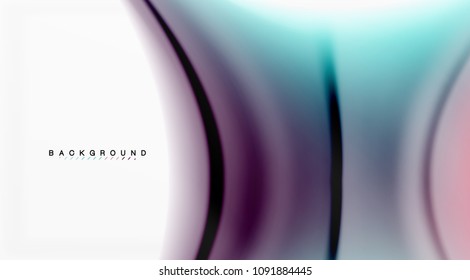 Swirl fluid flowing colors motion effect, holographic abstract background. Vector illustration