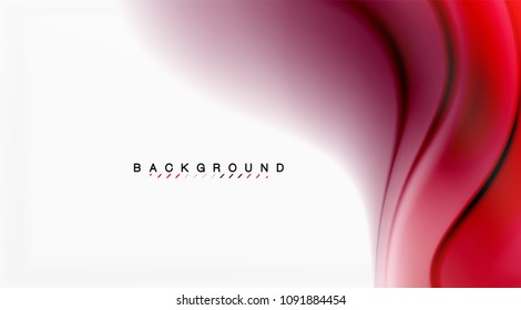 Swirl fluid flowing colors motion effect, holographic abstract background. Vector illustration