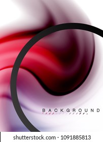 Swirl fluid flowing colors motion effect, holographic abstract background. Vector illustration