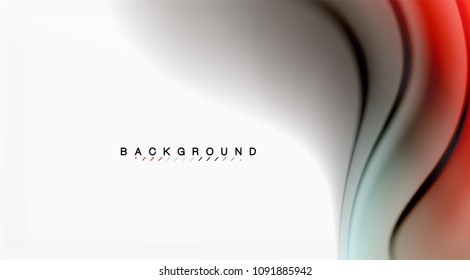 Swirl fluid flowing colors motion effect, holographic abstract background. Vector illustration