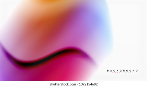 Swirl fluid flowing colors motion effect, holographic abstract background. Vector illustration