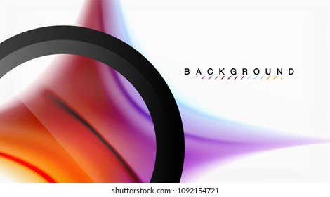 Swirl fluid flowing colors motion effect, holographic abstract background. Vector illustration