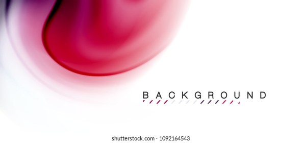 Swirl fluid flowing colors motion effect, holographic abstract background. Vector illustration