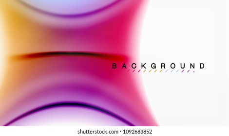 Swirl fluid flowing colors motion effect, holographic abstract background. Vector illustration