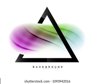Efecto de movimiento de flujo de fluidos de fluidos de fluidos de fluidos, fondo holográfico abstracto. Ilustración del vector