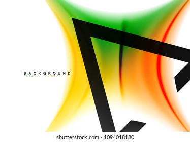 Swirl fluid flowing colors motion effect, holographic abstract background. Vector illustration