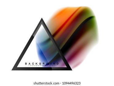 Swirl fluid flowing colors motion effect, holographic abstract background. Vector illustration