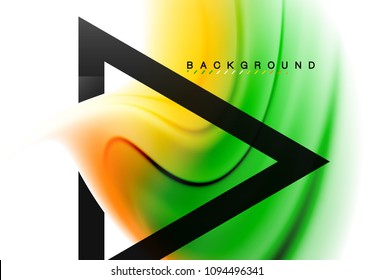 Swirl fluid flowing colors motion effect, holographic abstract background. Vector illustration
