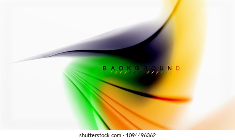 Swirl fluid flowing colors motion effect, holographic abstract background. Vector illustration