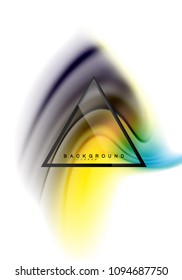 Swirl fluid flowing colors motion effect, holographic abstract background. Vector illustration