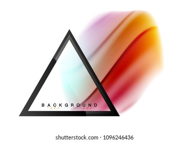 Swirl fluid flowing colors motion effect, holographic abstract background. Vector illustration