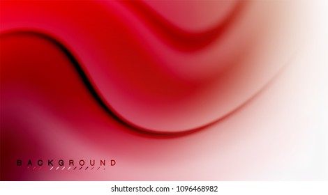 Swirl fluid flowing colors motion effect, holographic abstract background. Vector illustration
