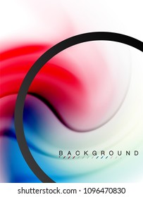 Swirl fluid flowing colors motion effect, holographic abstract background. Vector illustration