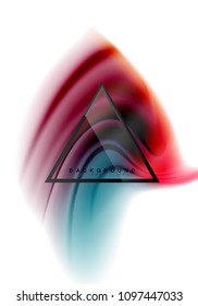 Swirl fluid flowing colors motion effect, holographic abstract background. Vector illustration