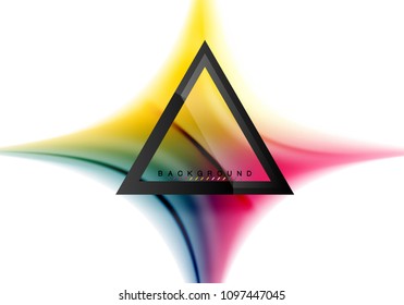 Efecto de movimiento de flujo de fluidos de fluidos de fluidos de fluidos, fondo holográfico abstracto. Ilustración del vector